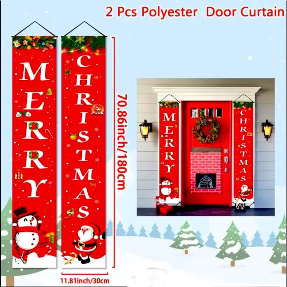 Merry Christmas Banner Decorations For Home